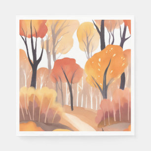 Herfst bladverkleuring servet