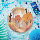 Herfst bladverliezend papieren bordje (Feest)