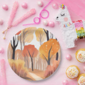 Herfst bladverliezend papieren bordje (Feest)