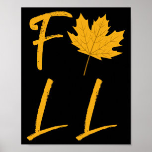 Herfst bladverliezende blad herfst seizoen kleurri poster