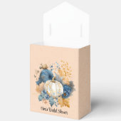 Herfst Blauw en Sinaasappel Pumpkin Peony Wedding Bedankdoosjes (Open)