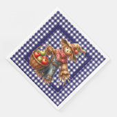 Herfst Blauw Gingham Servet (Hoek)