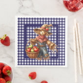 Herfst Blauw Gingham Servet (Insitu)