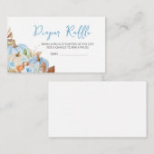 Herfst Blauw Pompoen Baby shower Luier Raffle Informatiekaartje (Voorkant / Achterkant)