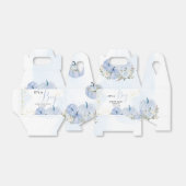 Herfst Blauw Pompoen Bloemen Jongen Baby shower Bedankdoosjes (Uitgevouwen)