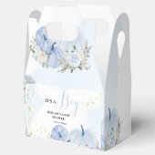 Herfst Blauw Pompoen Bloemen Jongen Baby shower Bedankdoosjes (Geopend)