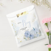 Herfst Blauw Pompoen Bloemen Jongen Baby shower Bedankzakje (Gezegeld)