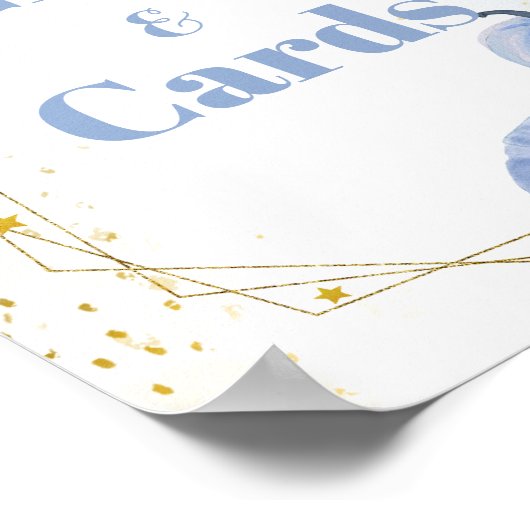 Herfst Blauw Pompoen Jongen Baby shower Gift & Kaa Poster (Hoek)