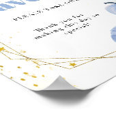 Herfst Blauw Pompoen Jongen Baby shower Gunsteteke Poster (Hoek)