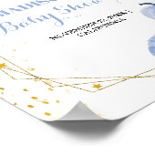 Herfst Blauw Pompoen Jongen Baby shower Welkomstbo Poster (Hoek)