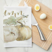 Herfst Blauw Pompoen Keuken Schort Theedoek (Quarter Fold)