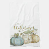 Herfst Blauw Pompoen Keuken Schort Theedoek (Verticaal)