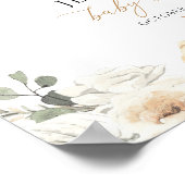 Herfst Blauw pompoen truck baby shower welkomstbor Poster (Hoek)