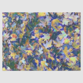 Herfst Blauwe Blauwe Bladeren Tissuepapier