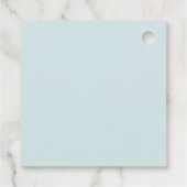 Herfst Blauwe pompoen Bloemen Eucalyptus Baby show Bedankjes Labels (Achterkant)