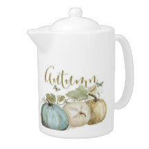 Herfst Blauwe Pompoen Medium Theepot