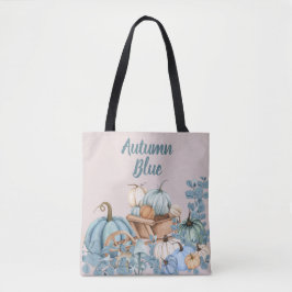 Herfst Blauwe Pompoen Tuin Tote Bag