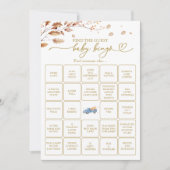 Herfst Blauwe Vrachtwagen Vind De Gast Baby Shower Kaart (Voorkant)