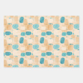 Herfst Blauwgroen pompoenen Inpakpapier Vel (Voorkant 2)