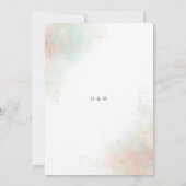 Herfst Blauwgroen verbrande Oranje botanische bloe Kaart (Achterkant)