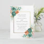 Herfst Blauwgroen Verbrande Sinaasappel Botanische Kaart (Staand voorkant)