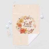 Herfst Blessings - Herfstbladeren en bloemenkrans Golfhanddoek (Insitu)