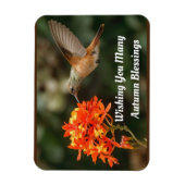 Herfst Blessings Hummingbird Flexible Magnet Magneet (Verticaal)