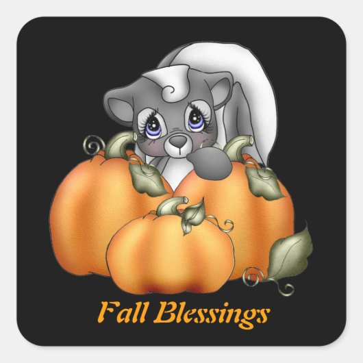 Herfst Blessings Skunk sticker (Voorkant)