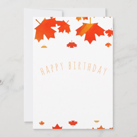 herfst blije verjaardag (Voorkant)