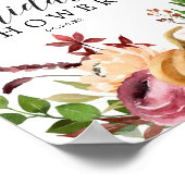 Herfst Bliss Bruiloft Feest Welkomstbord Poster (Hoek)