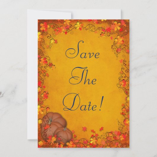 Herfst Bliss Trouw Save The Date Kaart (Voorkant)