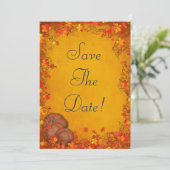 Herfst Bliss Trouw Save The Date Kaart (Staand voorkant)