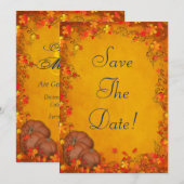 Herfst Bliss Trouw Save The Date Kaart (Voorkant / Achterkant)
