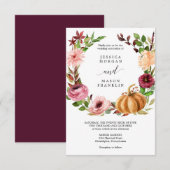 Herfst Bliss Trouwkaart Kaart (Voorkant / Achterkant)