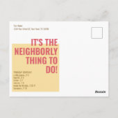 Herfst Block Fest Retro Type Buurt Event Briefkaart (Achterkant)
