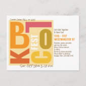 Herfst Block Fest Retro Type Buurt Event Briefkaart (Voorkant)
