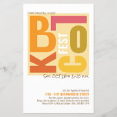 Herfst Block Fest Retro Type Wijk Event Flyer (Voorkant)