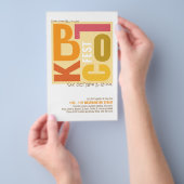 Herfst Block Fest Retro Type Wijk Event Flyer (Hand)