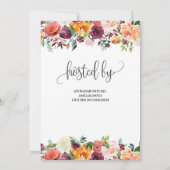 Herfst bloedig grauw oranje Vrijgezellenfeest Kaart (Achterkant)