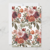 Herfst Bloeit 'een beetje pompoen' Baby shower Kaart (Achterkant)