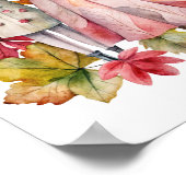 Herfst bloeit en laat vrienden achter poster (Hoek)