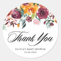Herfst Bloeit Garland Herfst Baby shower Dank u