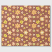 Herfst Bloeit Naadloze Thanksgiving Geschenken Cadeaupapier (Vlak)