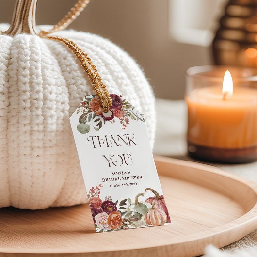 Herfst Bloeit Pompoen Vrijgezellenfeest Favoriet Cadeaulabel