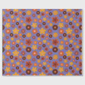 Herfst Bloeit Rustieke Naadloze Thanksgiving Cadeaupapier (Vlak)