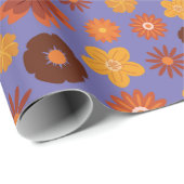 Herfst Bloeit Rustieke Naadloze Thanksgiving Cadeaupapier (Rol Hoek)