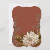 Herfst Bloem Aardewerk Aquarel Herfst Bruiloft Kaart (Achterkant)
