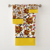 Herfst bloem badhanddoek set bad handdoek (Insitu)