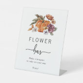 Herfst Bloem Bar Teken Reclamebord Met Voetstuk (Voorkant)