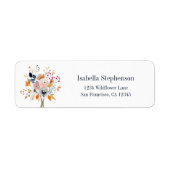 Herfst Bloem Boeket Boho Retouradres Etiket (Voorkant)